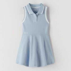 Zara Kids 11-12 Years Sporty Pique Polo Dress